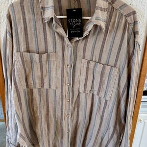 Miou Muse Button Down Shirt Size S NWT